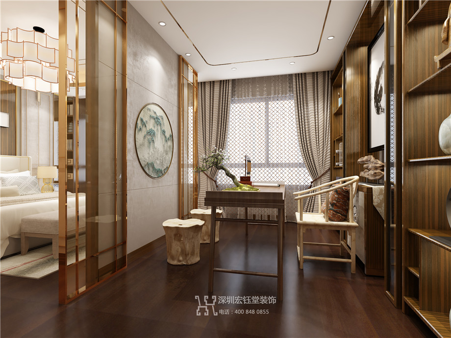 濮陽江南里現(xiàn)代中式別墅樣板間茶室裝修設計方案 濮陽江南里現(xiàn)代中式別墅樣板間茶室裝修設計方案