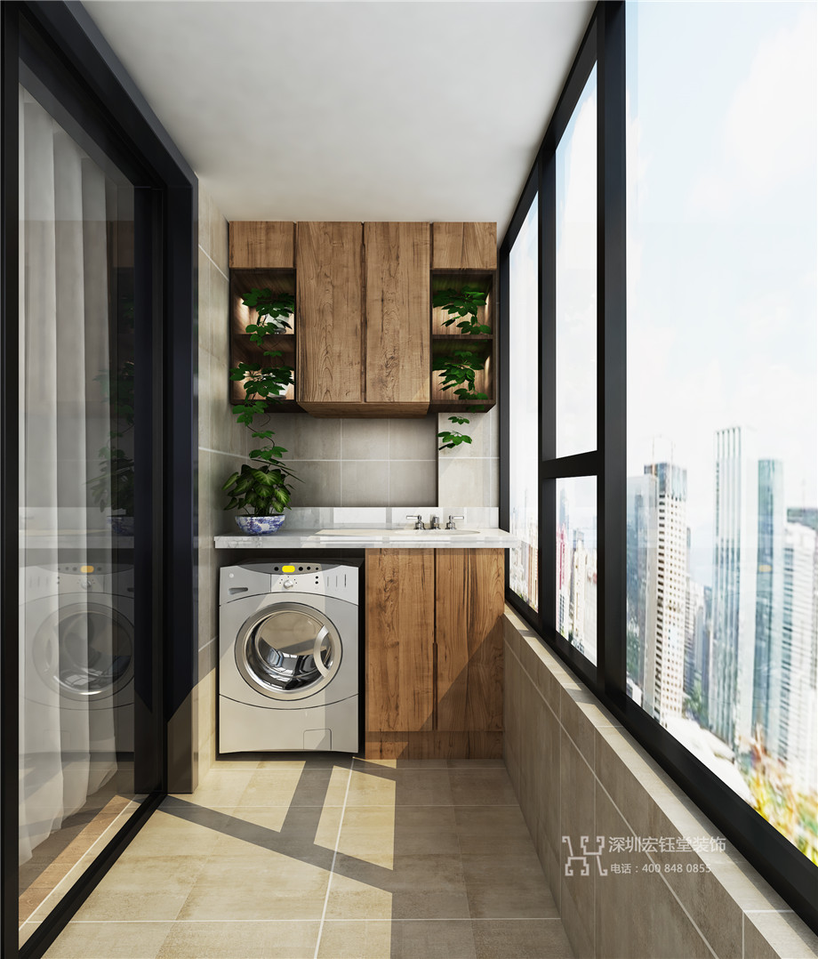 鄭州九龍國(guó)際簡(jiǎn)約樣板間裝修案例-87平B4戶型-陽臺(tái)裝修效果 鄭州九龍國(guó)際簡(jiǎn)約樣板間裝修案例-87平B4戶型-陽臺(tái)裝修效果