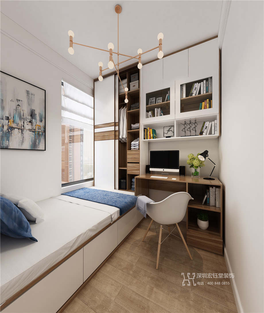 鄭州九龍國(guó)際簡(jiǎn)約樣板間裝修案例-87平B4戶型-多變空間裝修效果 鄭州九龍國(guó)際簡(jiǎn)約樣板間裝修案例-87平B4戶型-多變空間裝修效果