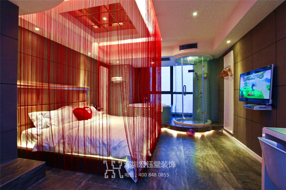 鄭州山楂樹情侶主題酒店客房裝修設計實景照片