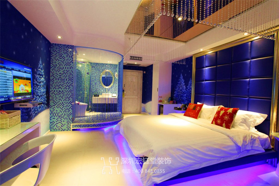 鄭州山楂樹情侶主題酒店客房裝修設計實景照片