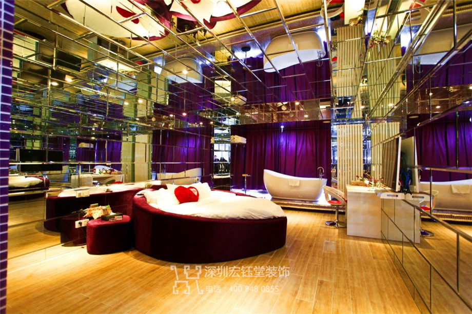 鄭州山楂樹情侶主題酒店客房裝修設計實景照片