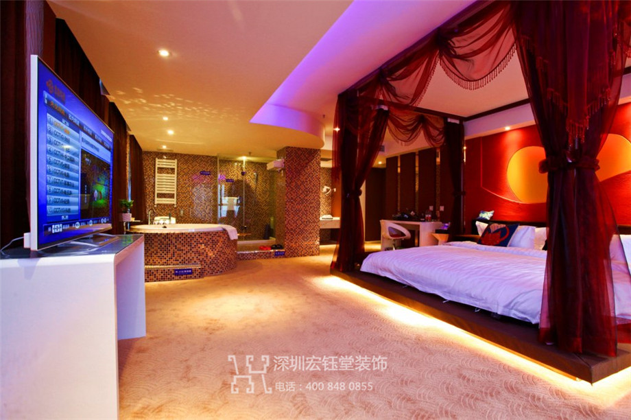 鄭州山楂樹情侶主題酒店裝修設計案例