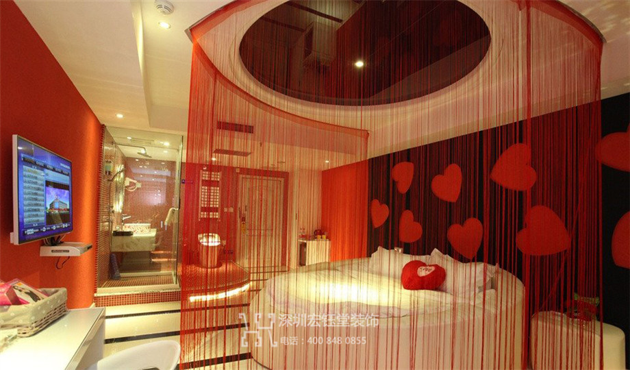 鄭州山楂樹情侶主題酒店客房裝修設計方案