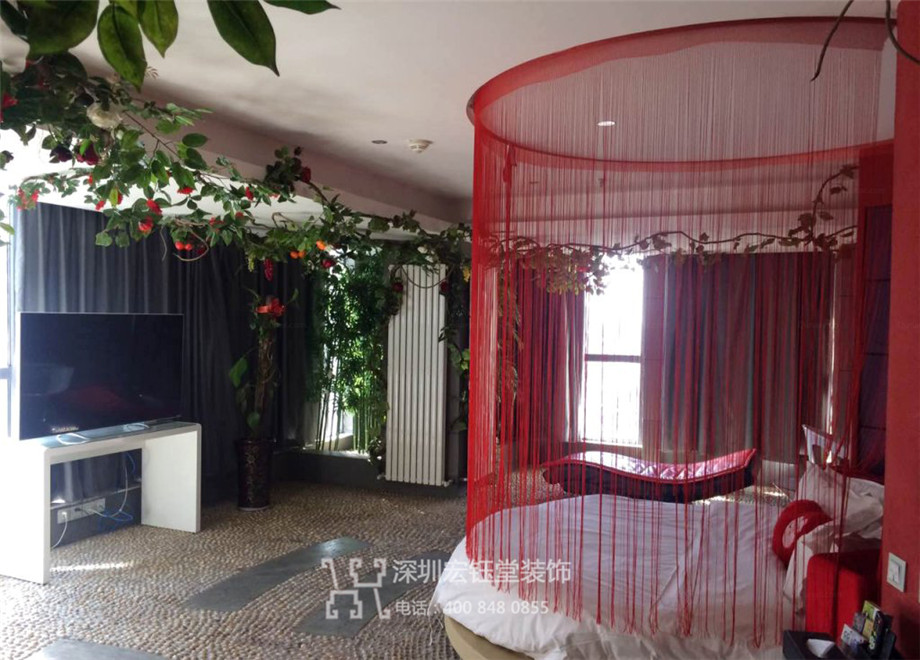 鄭州山楂樹情侶主題酒店客房裝修設計實景照片