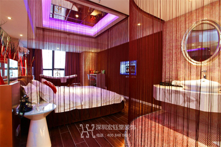 鄭州山楂樹情侶主題酒店客房裝修設計實景圖