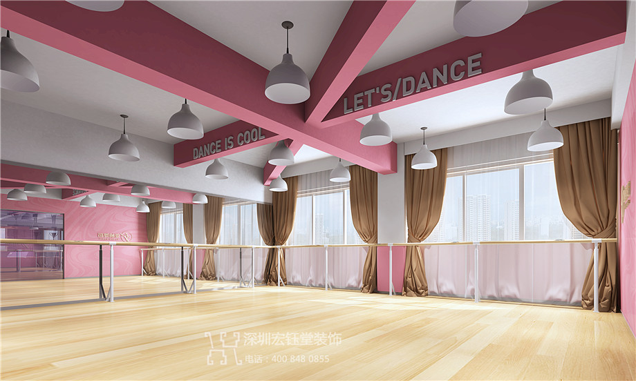 鄭州亞楠舞蹈藝術(shù)培訓(xùn)學(xué)校裝修設(shè)計(jì)效果圖-排練室設(shè)計(jì)效果圖