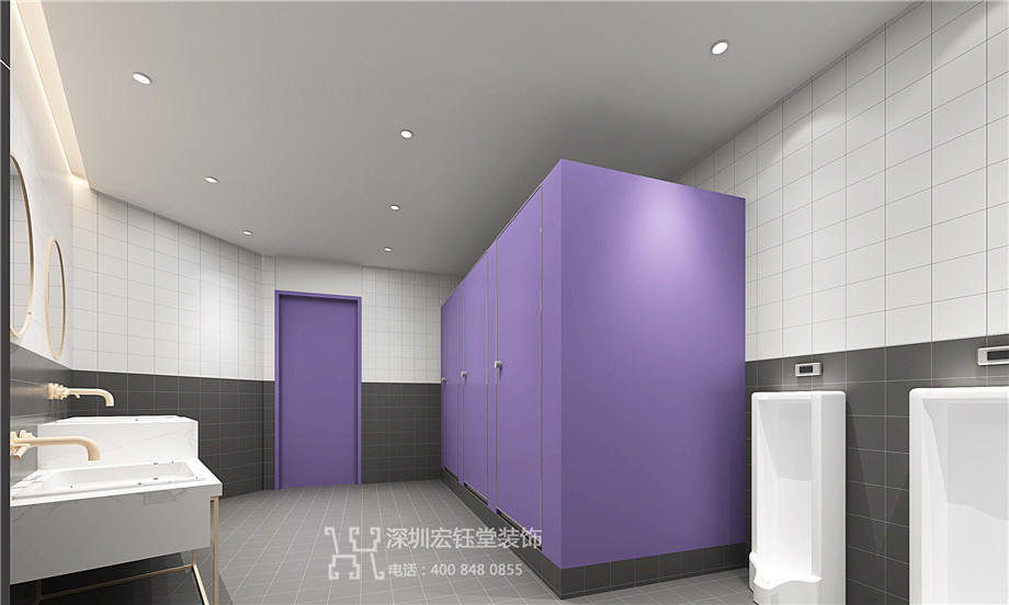 鄭州亞楠舞蹈藝術(shù)培訓(xùn)學(xué)校裝修設(shè)計(jì)效果圖-衛(wèi)生間效果圖