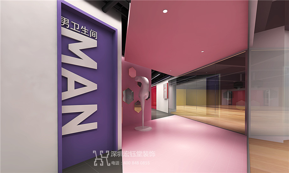 鄭州亞楠舞蹈藝術(shù)培訓(xùn)學(xué)校裝修設(shè)計(jì)效果圖-樓道設(shè)計(jì)效果圖