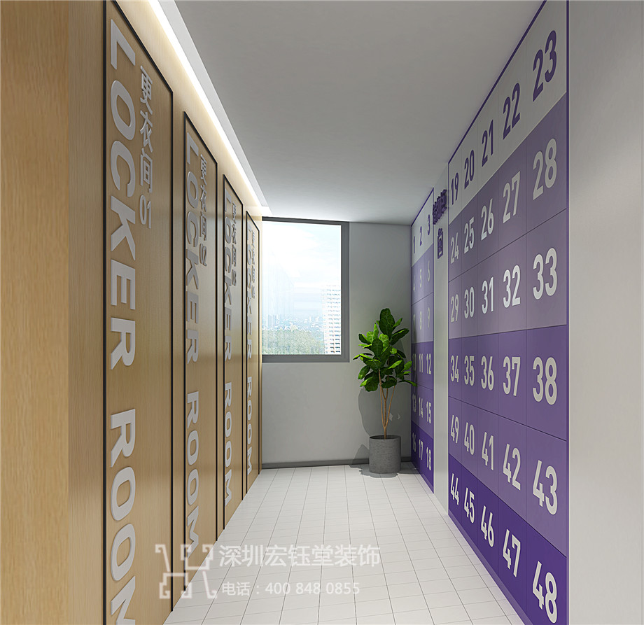 鄭州亞楠舞蹈藝術(shù)培訓(xùn)學(xué)校裝修設(shè)計(jì)方案-儲(chǔ)物柜效果圖