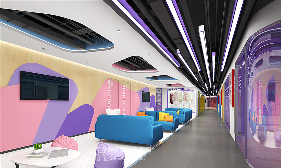 鄭州亞楠舞蹈藝術(shù)培訓(xùn)學(xué)校裝修設(shè)計(jì)方案-走廊效果圖