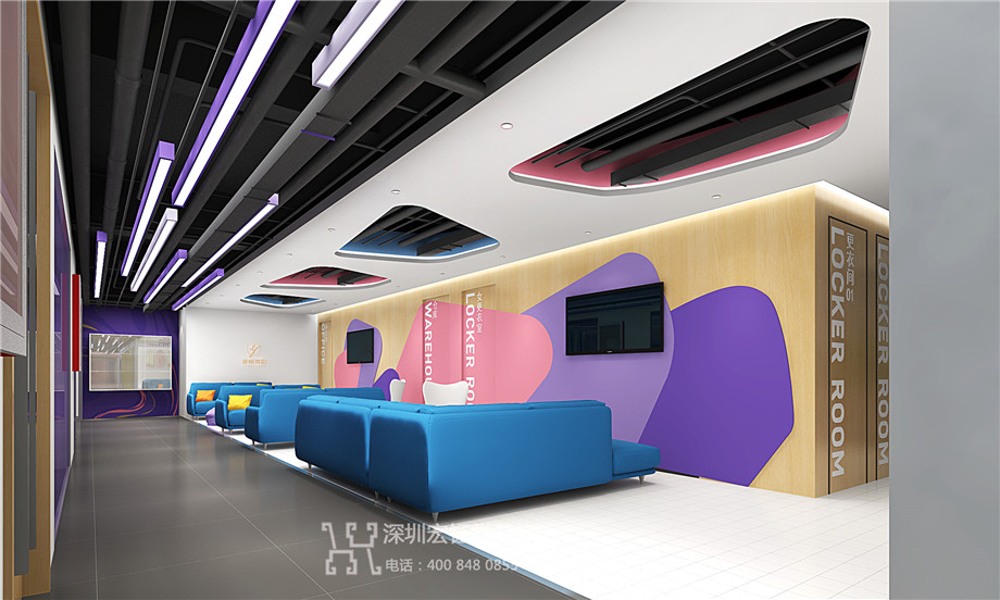 鄭州亞楠舞蹈藝術(shù)培訓(xùn)學(xué)校裝修設(shè)計(jì)效果圖-走廊設(shè)計(jì)效果圖