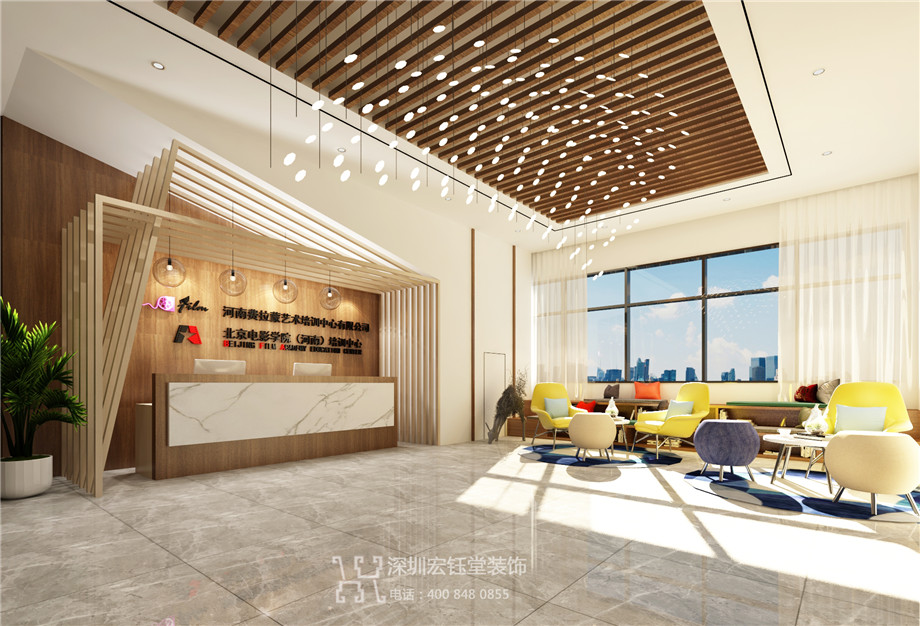 鄭州費(fèi)拉蒙藝術(shù)培訓(xùn)中心前臺(tái)接待裝修圖片