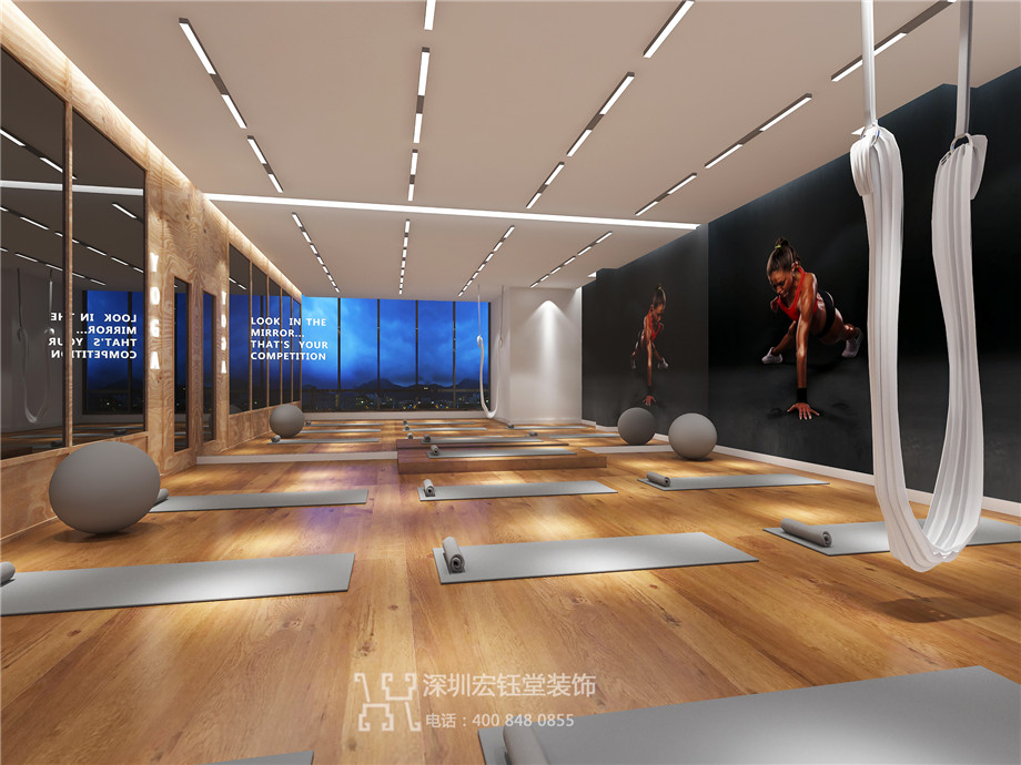 鄭州中奧時尚健身房裝修設(shè)計案例效果圖