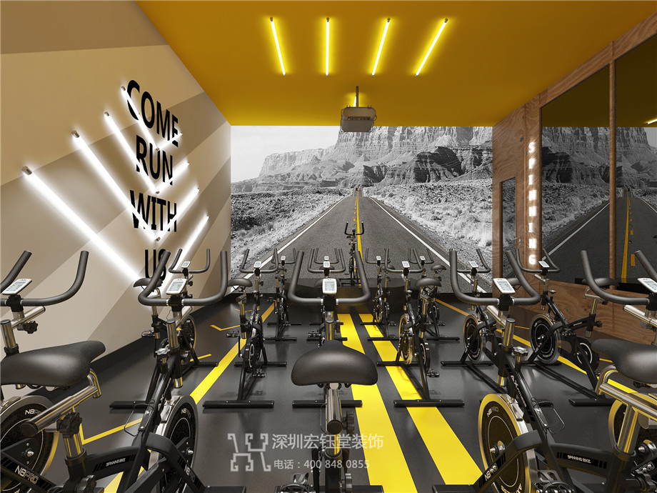 鄭州中奧時尚健身房裝修設(shè)計案例效果圖
