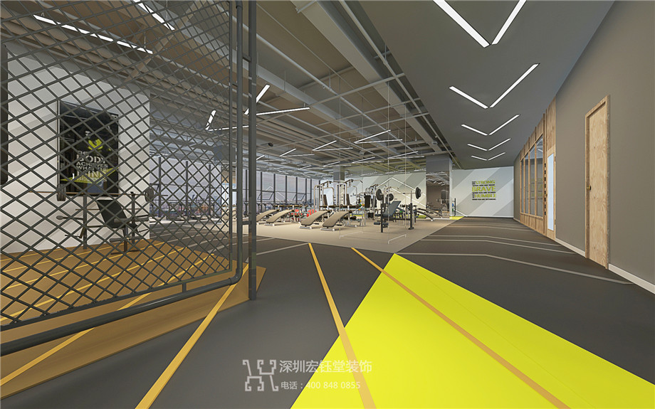 鄭州中奧時尚健身會所裝修設(shè)計效果圖