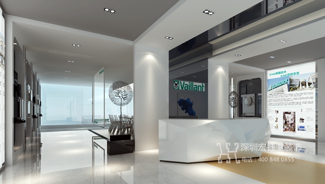 鄭州建業(yè)五棟大樓智能家居公司辦公室裝修設計效果圖