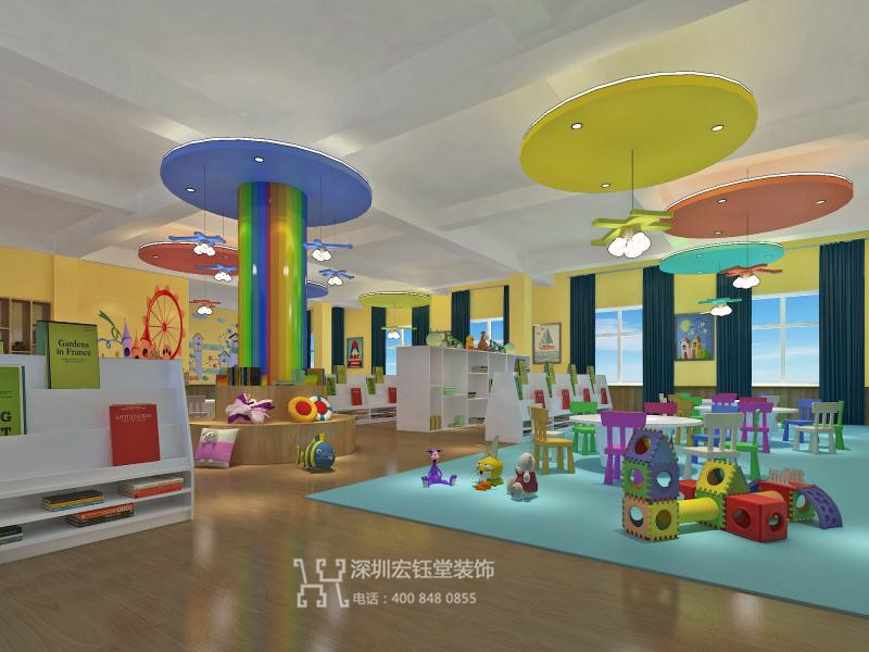 鄭州美國艾利特高端幼兒園彩虹教室裝修設(shè)計效果圖 鄭州美國艾利特高端幼兒園彩虹教室裝修設(shè)計效果圖