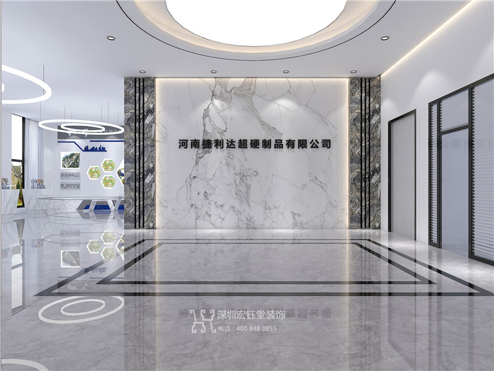 河南捷立達(dá)超硬制品有限公司辦公室前臺(tái)背景墻設(shè)計(jì)效果圖
