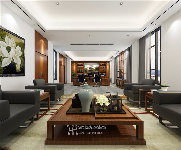 河南捷立達(dá)超硬制品有限公司董事長(zhǎng)辦公室設(shè)計(jì)效果圖