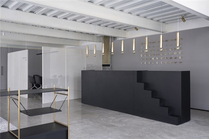 工業(yè)輕奢風(fēng)辦公室前臺設(shè)計方案