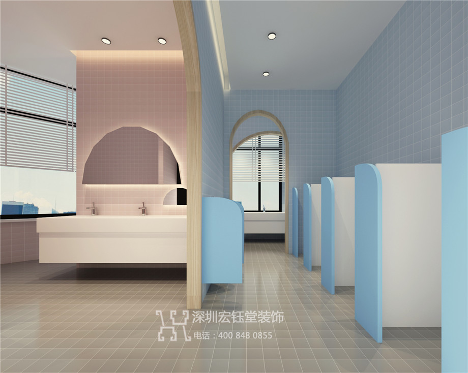 鄭州藍(lán)亭貝樹(shù)幼兒園裝修設(shè)計(jì)效果圖-男衛(wèi)生間設(shè)計(jì)方案 鄭州藍(lán)亭貝樹(shù)幼兒園裝修設(shè)計(jì)效果圖-男衛(wèi)生間設(shè)計(jì)方案