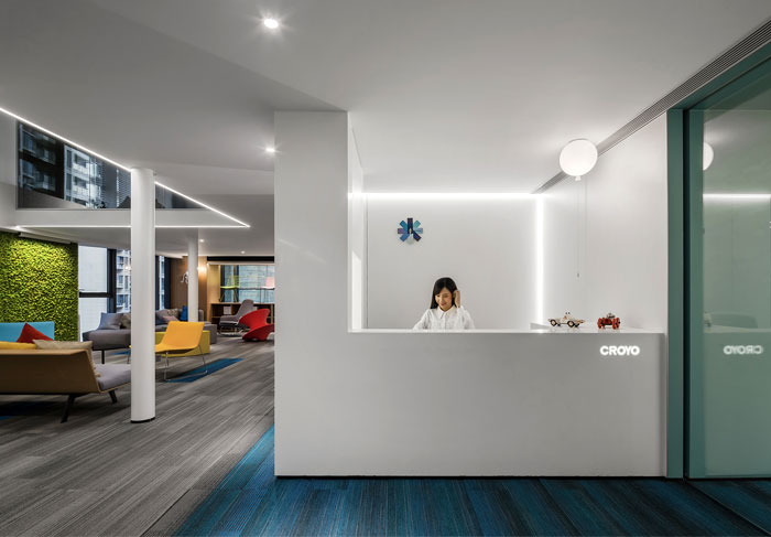 簡約時尚的辦公室前臺裝修設計方案