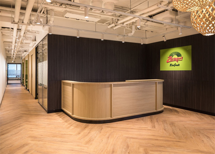 Zespri佳沛奇異果總部辦公室前臺裝修實景圖