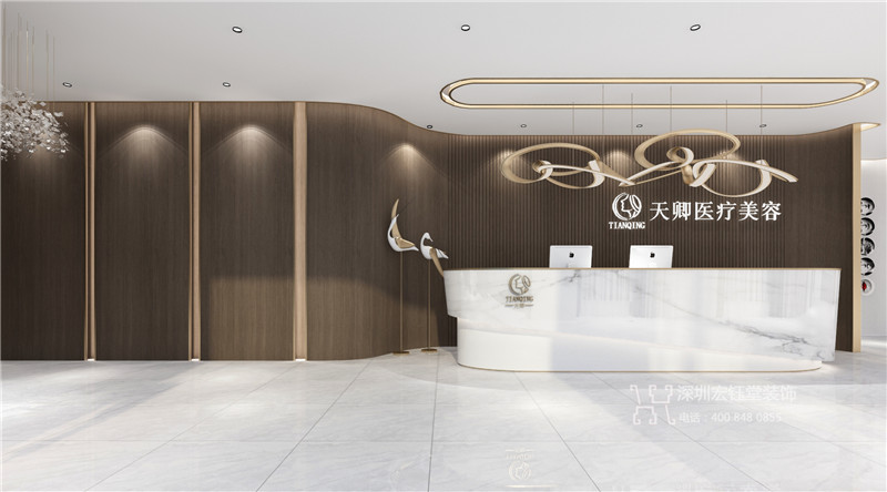 鄭州天卿醫(yī)療美容機構(gòu)吧臺背景墻裝修設(shè)計方案效果圖 鄭州天卿醫(yī)療美容機構(gòu)吧臺背景墻裝修設(shè)計方案效果圖