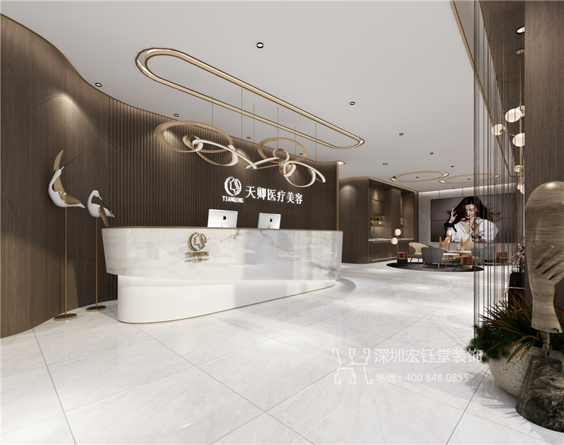 鄭州天卿醫(yī)療美容會所接待大廳裝修設(shè)計方案效果圖 鄭州天卿醫(yī)療美容會所接待大廳裝修設(shè)計方案效果圖