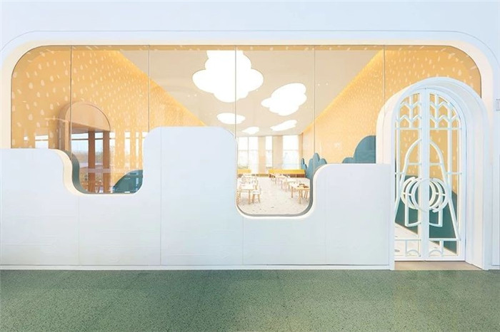 富有童趣的少兒培訓(xùn)機(jī)構(gòu)裝修教室實(shí)景圖