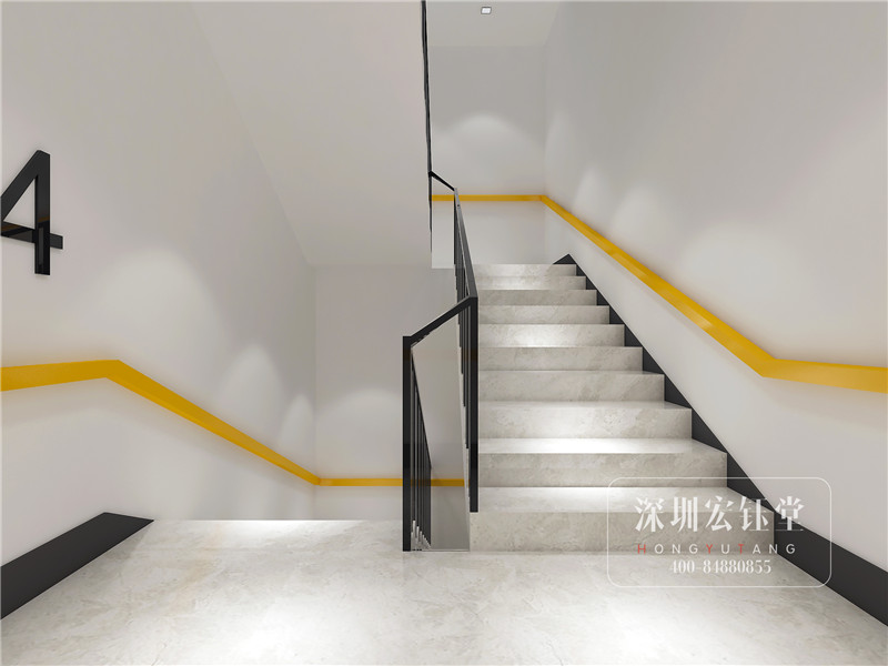 鄭州奧斯頓園林器械辦公樓樓梯間裝修效果圖 鄭州奧斯頓園林器械辦公樓樓梯間裝修效果圖