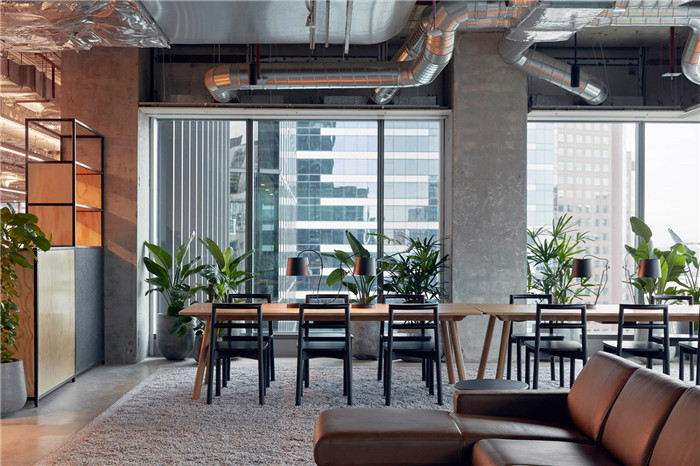 簡約時尚風(fēng)辦公室裝修會議室實景圖