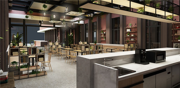 動漫公司工業(yè)風辦公室裝修設計效果圖