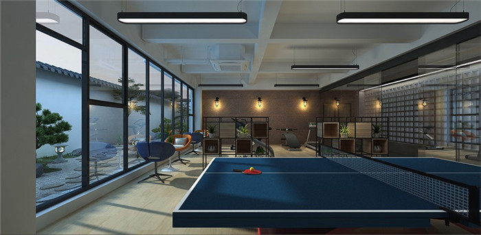 動漫公司工業(yè)風辦公室休閑區(qū)裝修設計實景圖