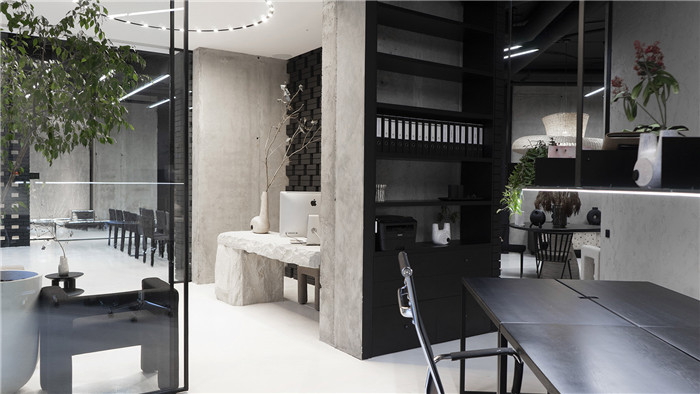 極簡風(fēng)辦公室辦公區(qū)裝修設(shè)計(jì)效果圖