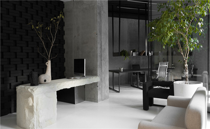 極簡風(fēng)辦公室大廳裝修設(shè)計(jì)效果圖