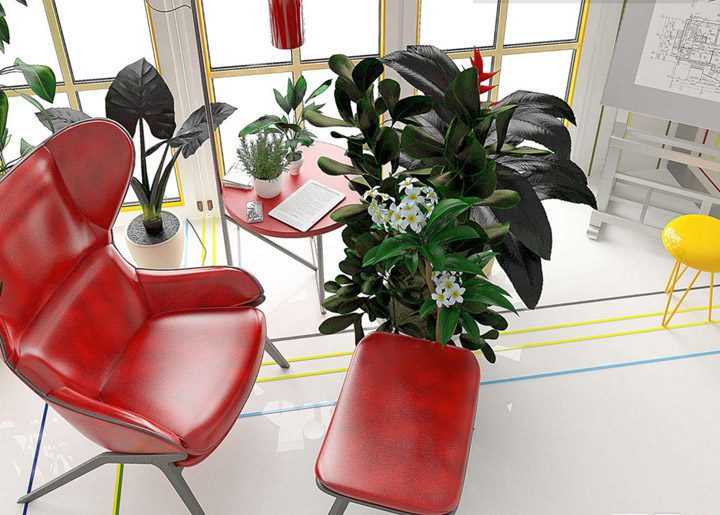 建筑設(shè)計(jì)辦公室裝修實(shí)景圖