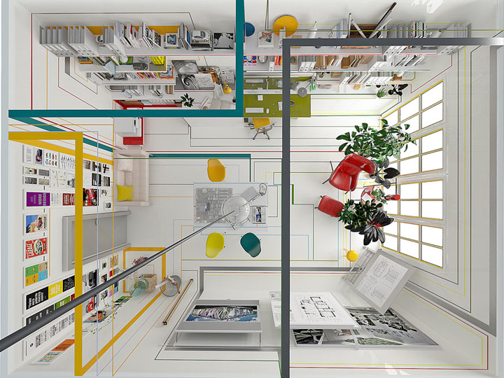 白色基調(diào)辦公室裝修實(shí)景圖