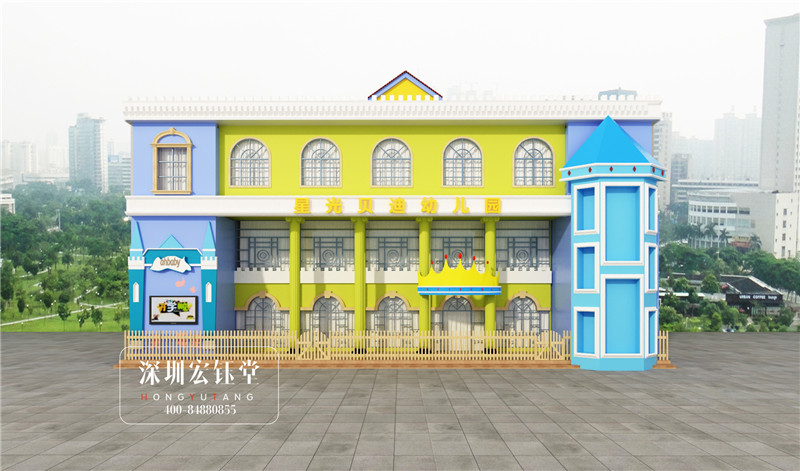 鄭州白沙星光貝迪幼兒園外觀裝修設(shè)計(jì)效果圖 鄭州白沙星光貝迪幼兒園外觀裝修設(shè)計(jì)效果圖