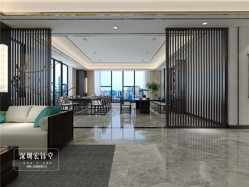 北京銘久鴻商貿(mào)公司董事長辦公室裝修設(shè)計效果圖