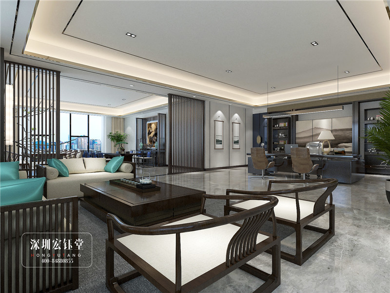 北京銘久鴻商貿(mào)公司董事長辦公室裝修方案