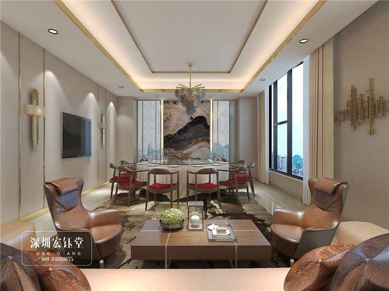 北京銘久鴻商貿(mào)公司董事長餐廳包房裝修方案