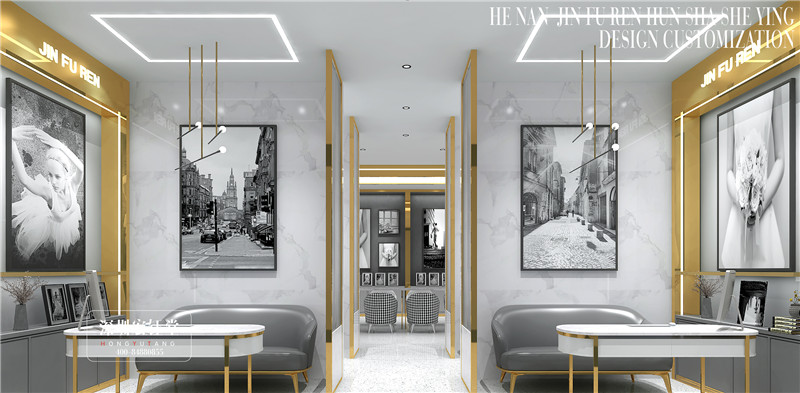 鄭州金夫人婚紗攝影店裝修設(shè)計(jì)方案