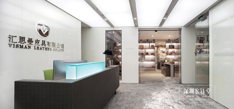 SIMAN皮具公司辦公室前臺(tái)裝修設(shè)計(jì)圖