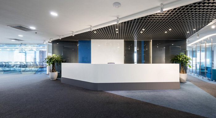 鄭州辦公室前臺(tái)裝修