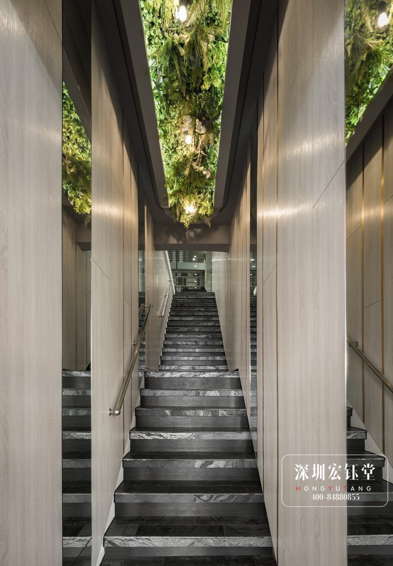 都市花園主題美發(fā)沙龍會(huì)所樓梯裝修設(shè)計(jì)圖 都市花園主題美發(fā)沙龍會(huì)所樓梯裝修設(shè)計(jì)圖