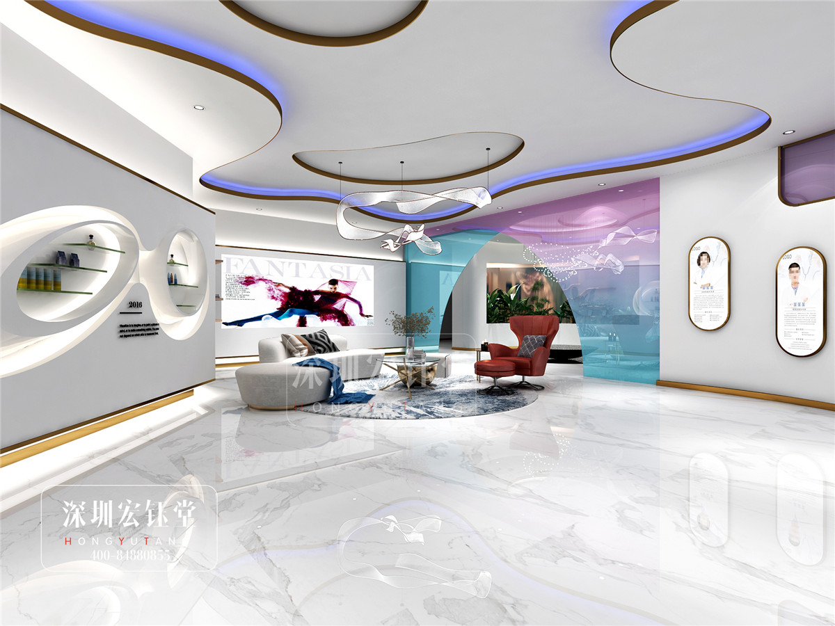 鄭州佑尓美醫(yī)療整形醫(yī)院接待展廳裝修設(shè)計(jì)效果圖-宏鈺堂作品 鄭州佑尓美醫(yī)療整形醫(yī)院接待展廳裝修設(shè)計(jì)效果圖-宏鈺堂作品