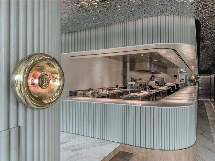 以河水為靈感的Rêver玥法式西餐廳明檔廚房設(shè)計(jì)圖 以河水為靈感的Rêver玥法式西餐廳明檔廚房設(shè)計(jì)圖