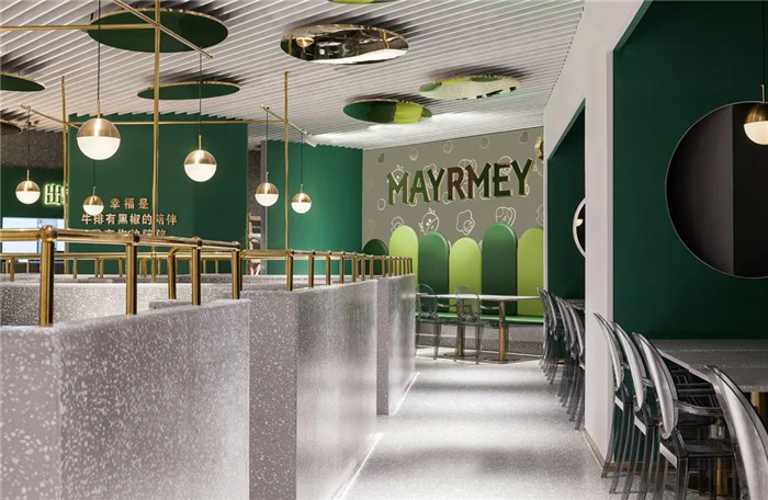 綠洲主題牛排餐廳裝修設(shè)計實景圖